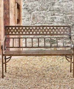 Nkuku Bahula Decorative Iron Bench Garden Furniture