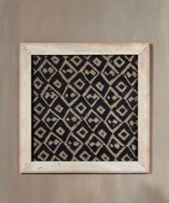 Nkuku Home Accessories Baliem Diamond Block Print Artwork