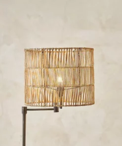 Nkuku Banso Wicker Lampshade - Large Bedroom