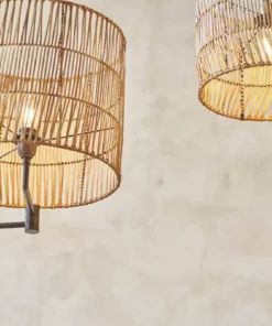 Nkuku Bedroom Banso Wicker Lampshade - Small