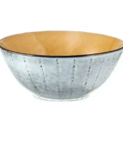 Nkuku Bao Ceramic Serving Bowl - Mustard