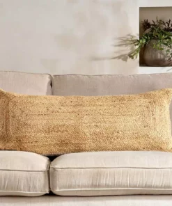 Nkuku Barjora Braided Hemp Long Cushion Cover