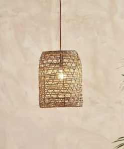 Nkuku Hallway & Bootroom Beru Rattan Lampshade - Small Cylinder