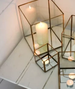 Nkuku Bimala Brass Lantern Home Accessories