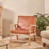 Nkuku New Arrivals Bolpur Leather Armchair
