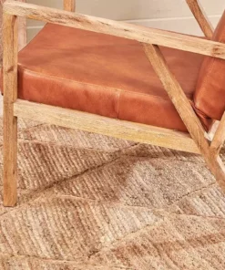 Nkuku New Arrivals Bolpur Leather Armchair