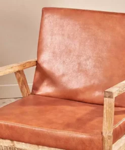 Nkuku New Arrivals Bolpur Leather Armchair