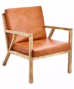 Nkuku New Arrivals Bolpur Leather Armchair
