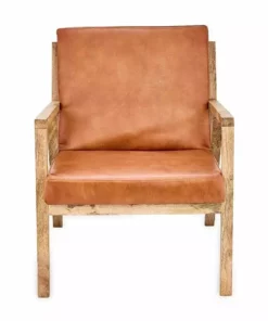 Nkuku New Arrivals Bolpur Leather Armchair