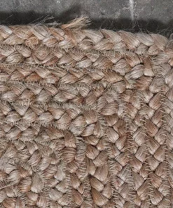 Nkuku Braided Hemp Rug - Natural