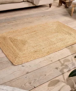 Nkuku Braided Hemp Rug - Natural