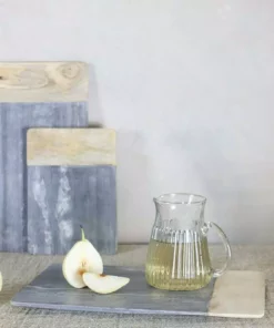 Nkuku Serveware Bwari Long Marble Board - Grey