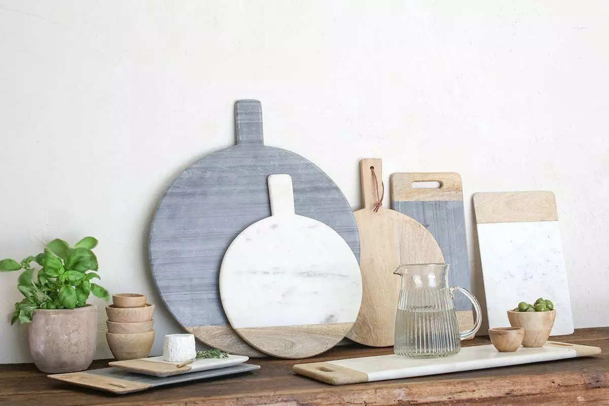 Nkuku Serveware Bwari Long Marble Board - Grey 5 Nkuku Serveware Bwari Long Marble Board - Grey