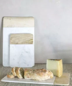 Nkuku Bwari Long Marble Board - White