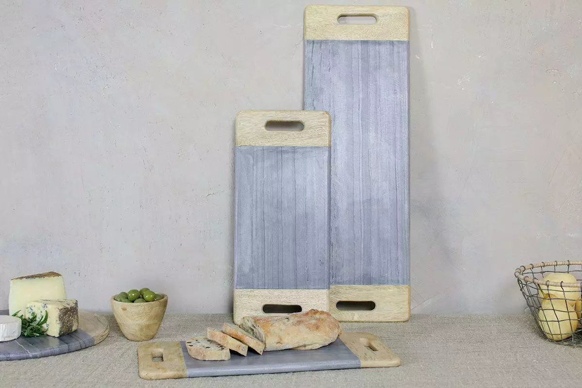 Nkuku Serveware Bwari Marble Platter - Grey 3 Nkuku Serveware Bwari Marble Platter - Grey