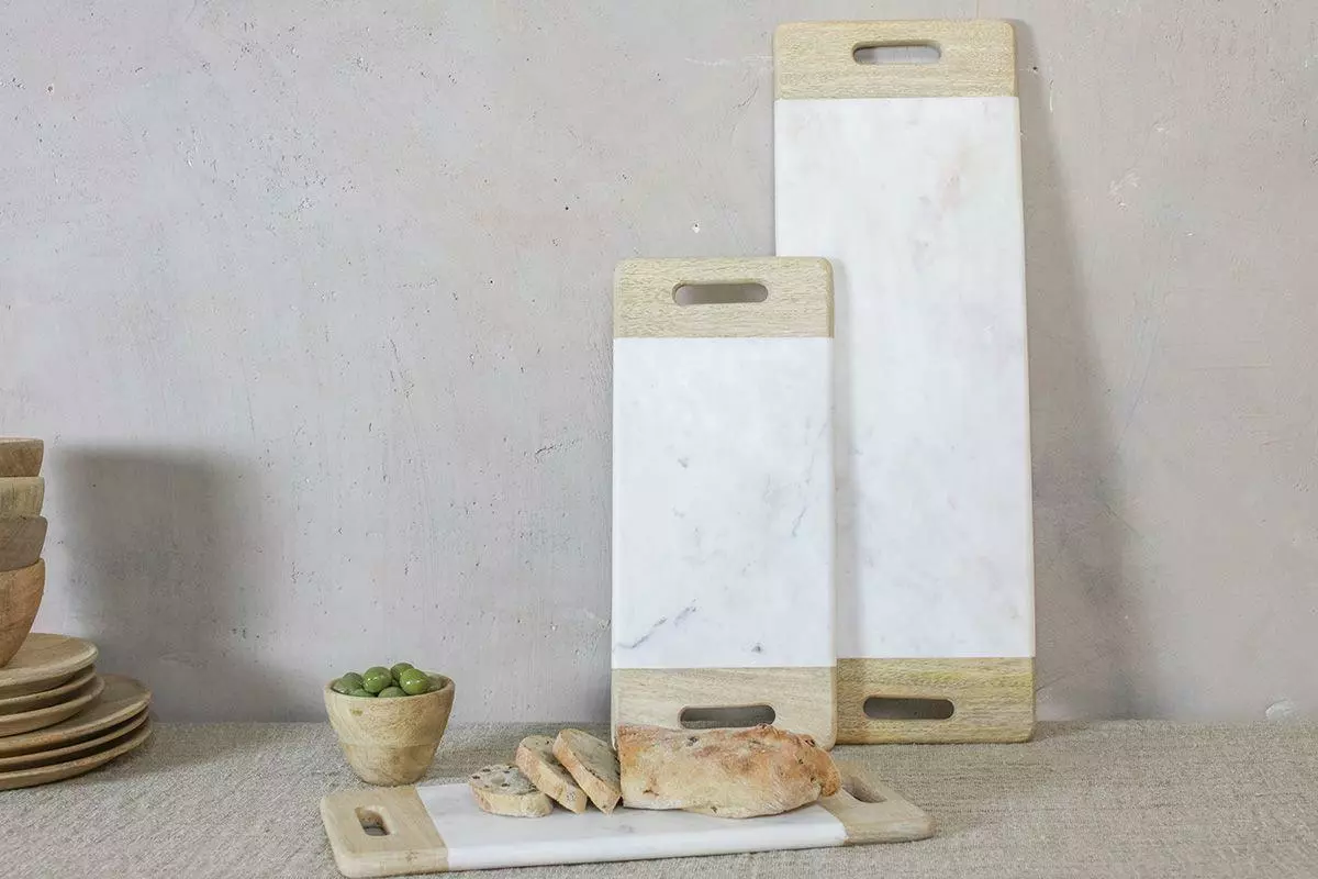 Nkuku Serveware Bwari Marble Platter - White 3 Nkuku Serveware Bwari Marble Platter - White