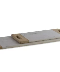 Nkuku Serveware Bwari Marble Platter - White 9 Nkuku Serveware Bwari Marble Platter - White