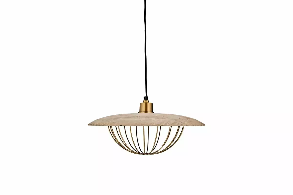 Nkuku New Arrivals Chakai Wood & Metal Pendant - Large 7 Nkuku New Arrivals Chakai Wood & Metal Pendant - Large