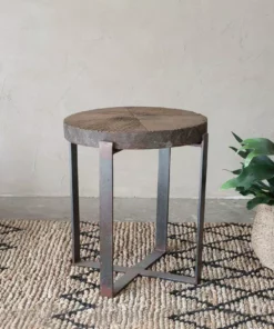 Nkuku Chakala Wooden Side Table Living Room