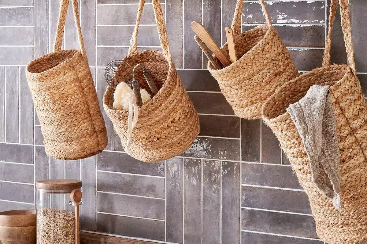Nkuku New Arrivals Chapad Hemp Wide Wall Hung Basket 7 Nkuku New Arrivals Chapad Hemp Wide Wall Hung Basket