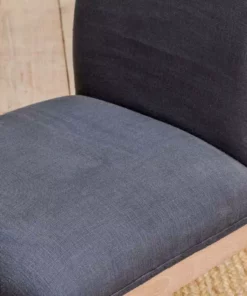 Nkuku Chapora Linen Dining Chairs - Charcoal (Set Of 2) Kitchen & Dining Room