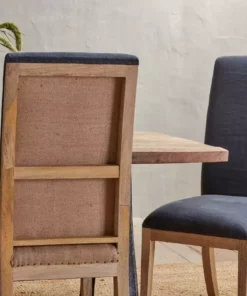 Nkuku Chapora Linen Dining Chairs - Charcoal (Set Of 2) Kitchen & Dining Room