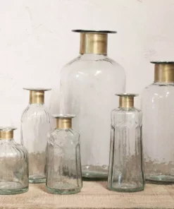 Nkuku Home Accessories Chara Hammered Bottle - Decorative