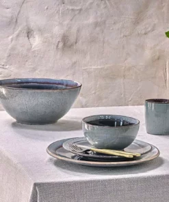 Nkuku Dakara Ceramic Serving Bowl - Navy