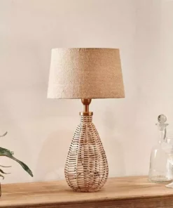 Nkuku New Arrivals Darma Wicker Lamp - Small Tall