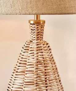 Nkuku New Arrivals Darma Wicker Lamp - Small Tall