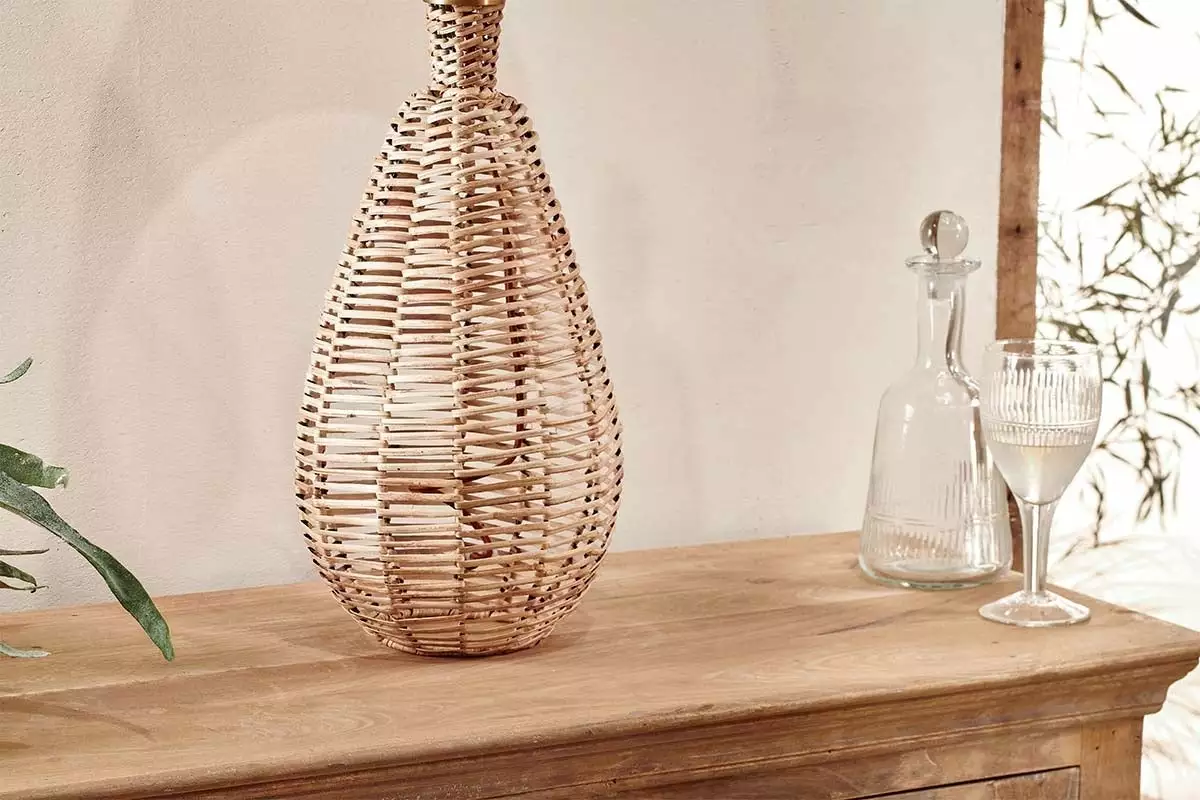 Nkuku New Arrivals Darma Wicker Lamp - Small Tall 5 Nkuku New Arrivals Darma Wicker Lamp - Small Tall