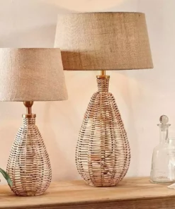 Nkuku New Arrivals Darma Wicker Lamp - Small Tall 10 Nkuku New Arrivals Darma Wicker Lamp - Small Tall