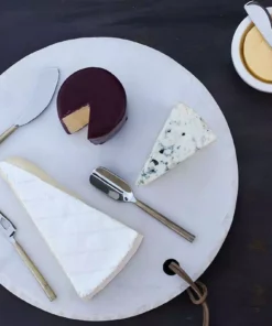 Nkuku Darsa Cheese Knife Set - Brushed Gold (Set Of 4) Table Accessories