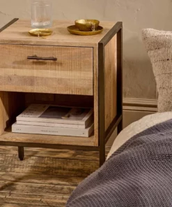 Nkuku Dasai Mango Wood Bedside Table