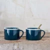 Nkuku Datia Large Mug - Dark Teal (Set Of 2) 2 Nkuku Datia Large Mug - Dark Teal (Set Of 2)
