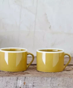 Nkuku Tableware Datia Large Mug - Mustard (Set Of 2)