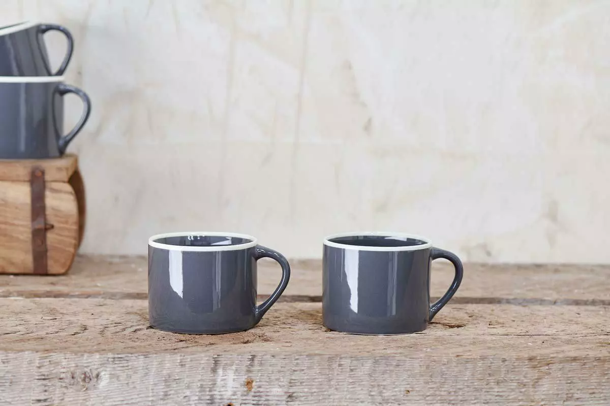 Nkuku Tableware Datia Large Mug - Slate (Set Of 2) 3 Nkuku Tableware Datia Large Mug - Slate (Set Of 2)