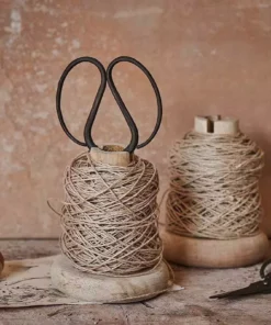 Nkuku Dende Wooden Bobbin With String & Scissors Planters & Vases