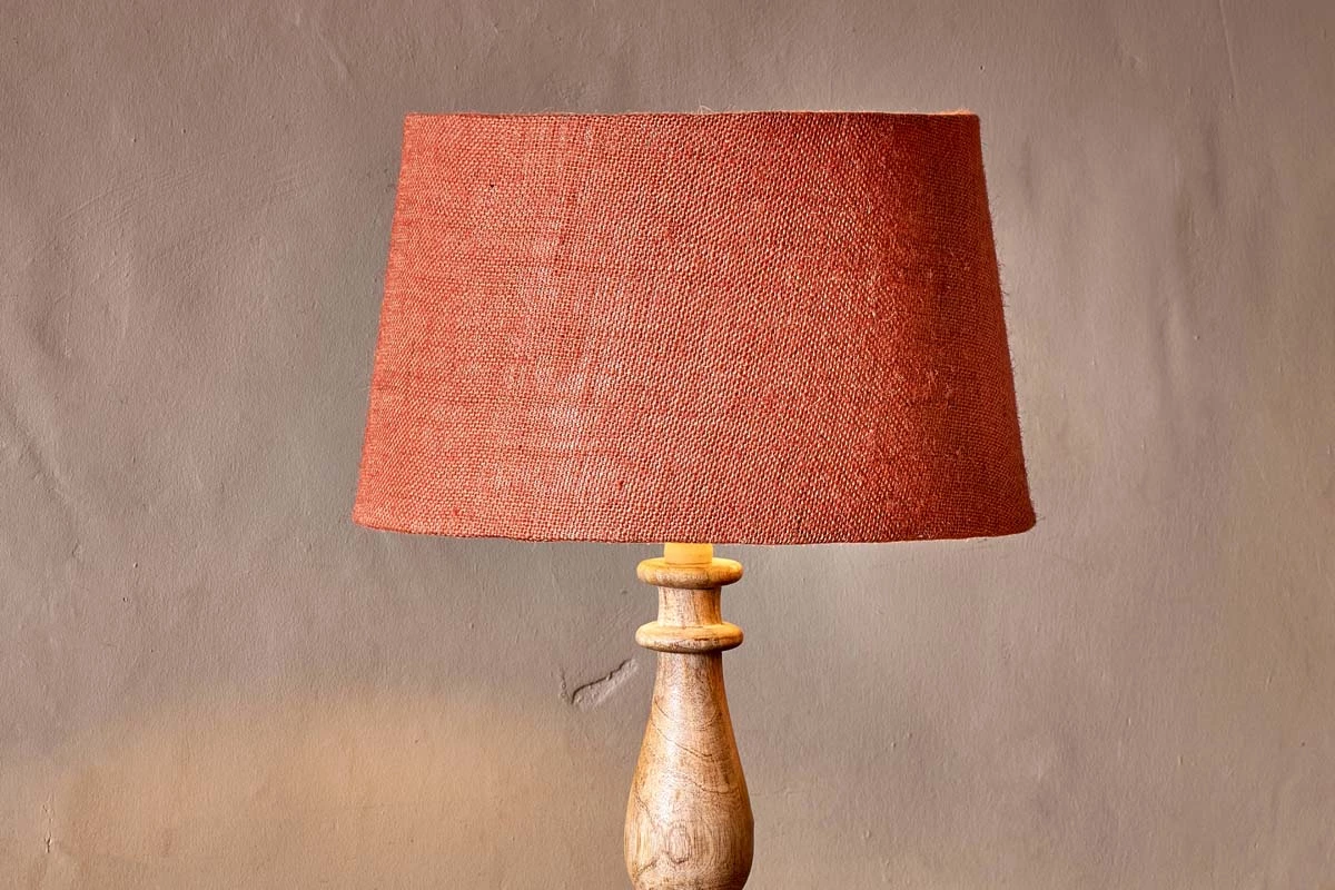 Nkuku Dia Jute Lampshade - Rust Living Room 5 Nkuku Dia Jute Lampshade - Rust Living Room