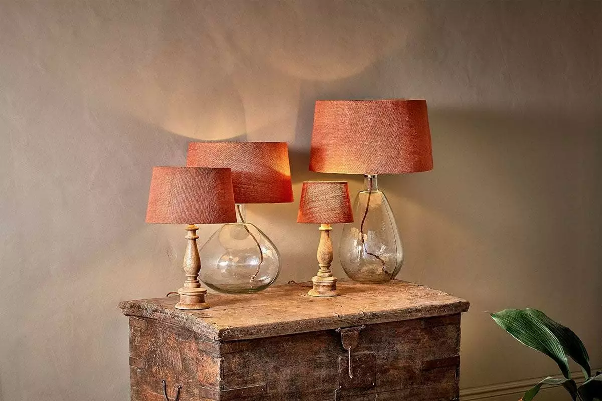 Nkuku Dia Jute Lampshade - Rust Living Room 3 Nkuku Dia Jute Lampshade - Rust Living Room