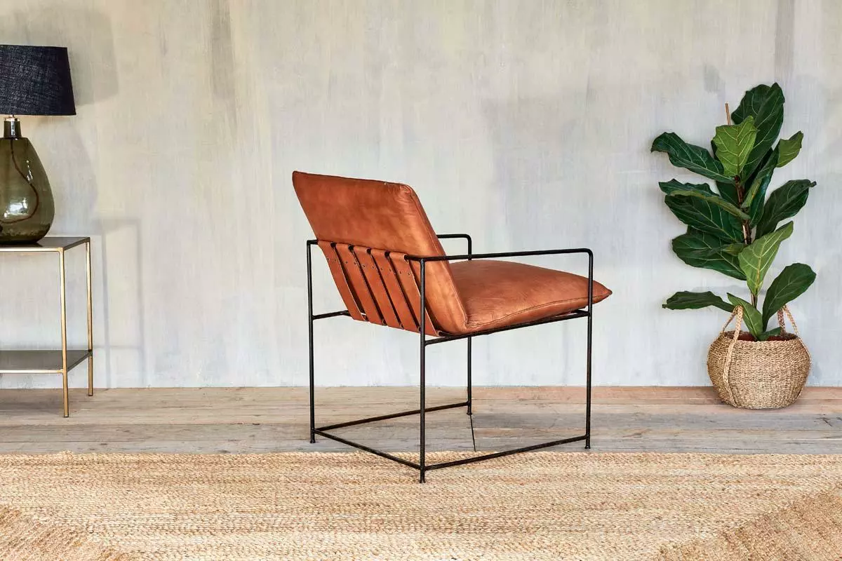 Nkuku Durium Leather Lounger - Aged Tan 5 Nkuku Durium Leather Lounger - Aged Tan