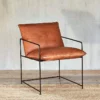 Nkuku Durium Leather Lounger - Aged Tan
