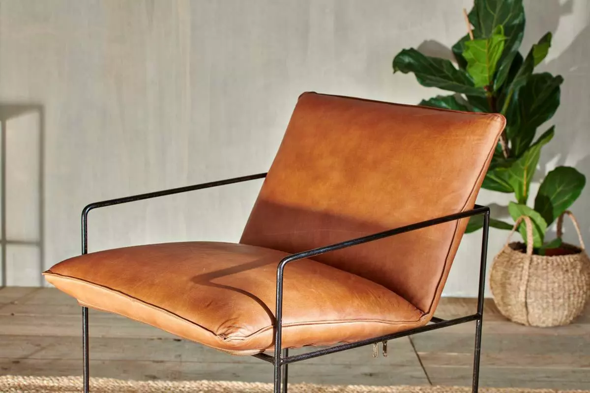 Nkuku Durium Leather Lounger - Aged Tan 7 Nkuku Durium Leather Lounger - Aged Tan