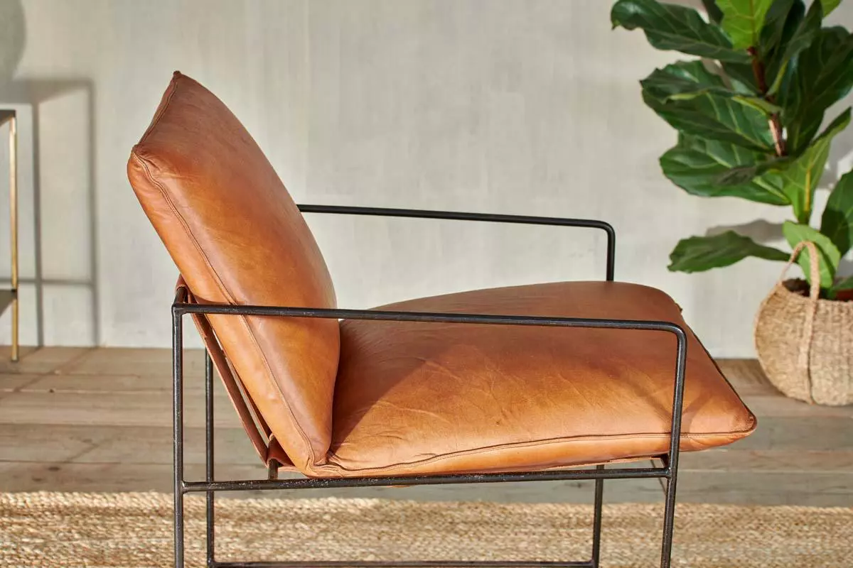 Nkuku Durium Leather Lounger - Aged Tan 8 Nkuku Durium Leather Lounger - Aged Tan