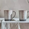 Nkuku Tableware Edo Large Mug - Slate (Set Of 2)
