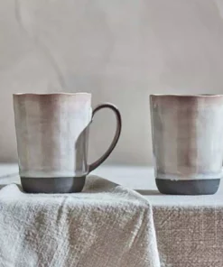 Nkuku Tableware Edo Large Mug - Slate (Set Of 2)
