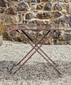 Nkuku Ekete Iron Bistro Table - Large Garden Furniture