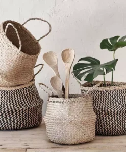 Nkuku Ekuri Basket - Black & Natural Home Accessories