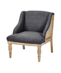 Nkuku Elbu Linen Armchair - Charcoal Living Room 21 Nkuku Elbu Linen Armchair - Charcoal Living Room