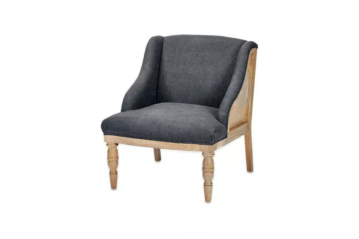 Nkuku Elbu Linen Armchair - Charcoal Living Room 12 Nkuku Elbu Linen Armchair - Charcoal Living Room